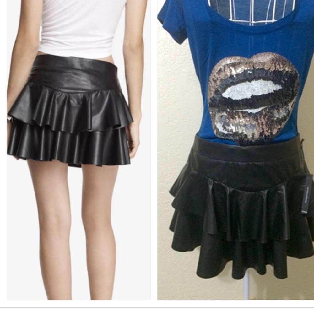 Faux leather mini